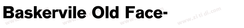 Baskervile Old Face字体转换